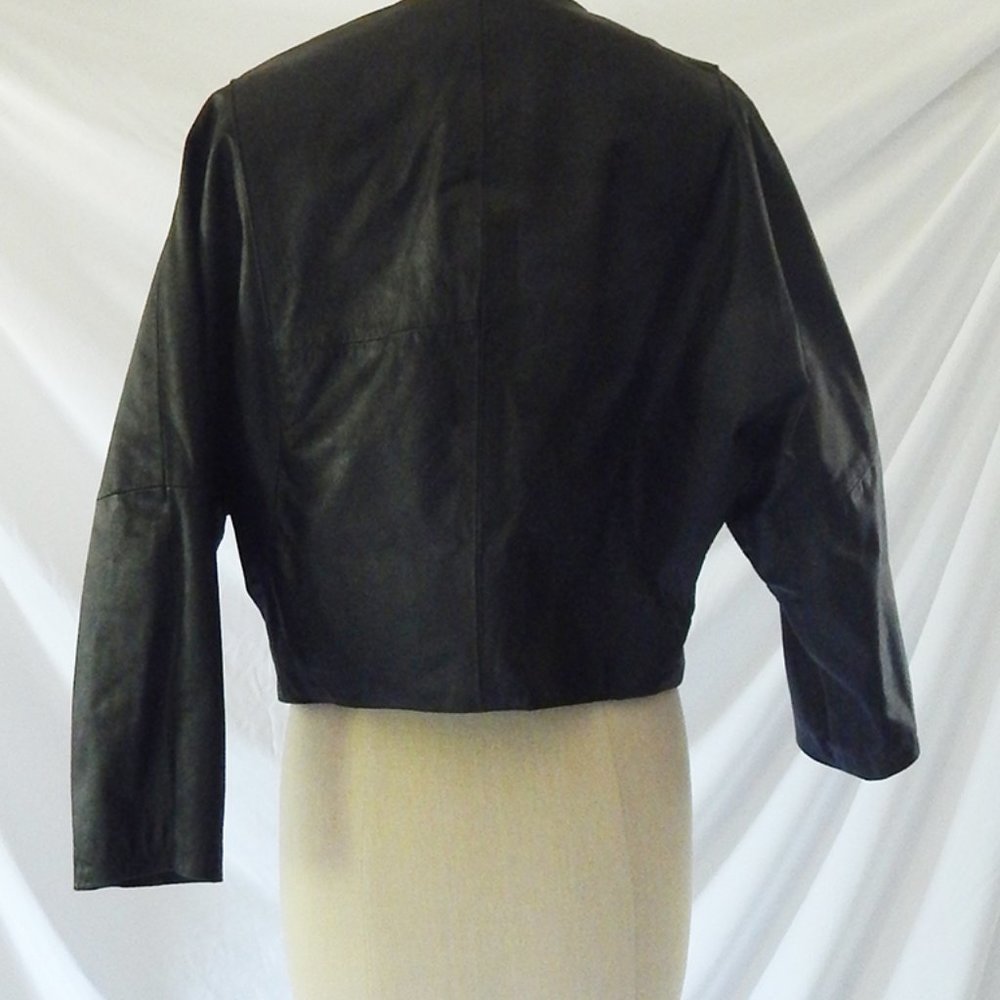 Vintage Leather Jacket black XS - Picture 3 of 6